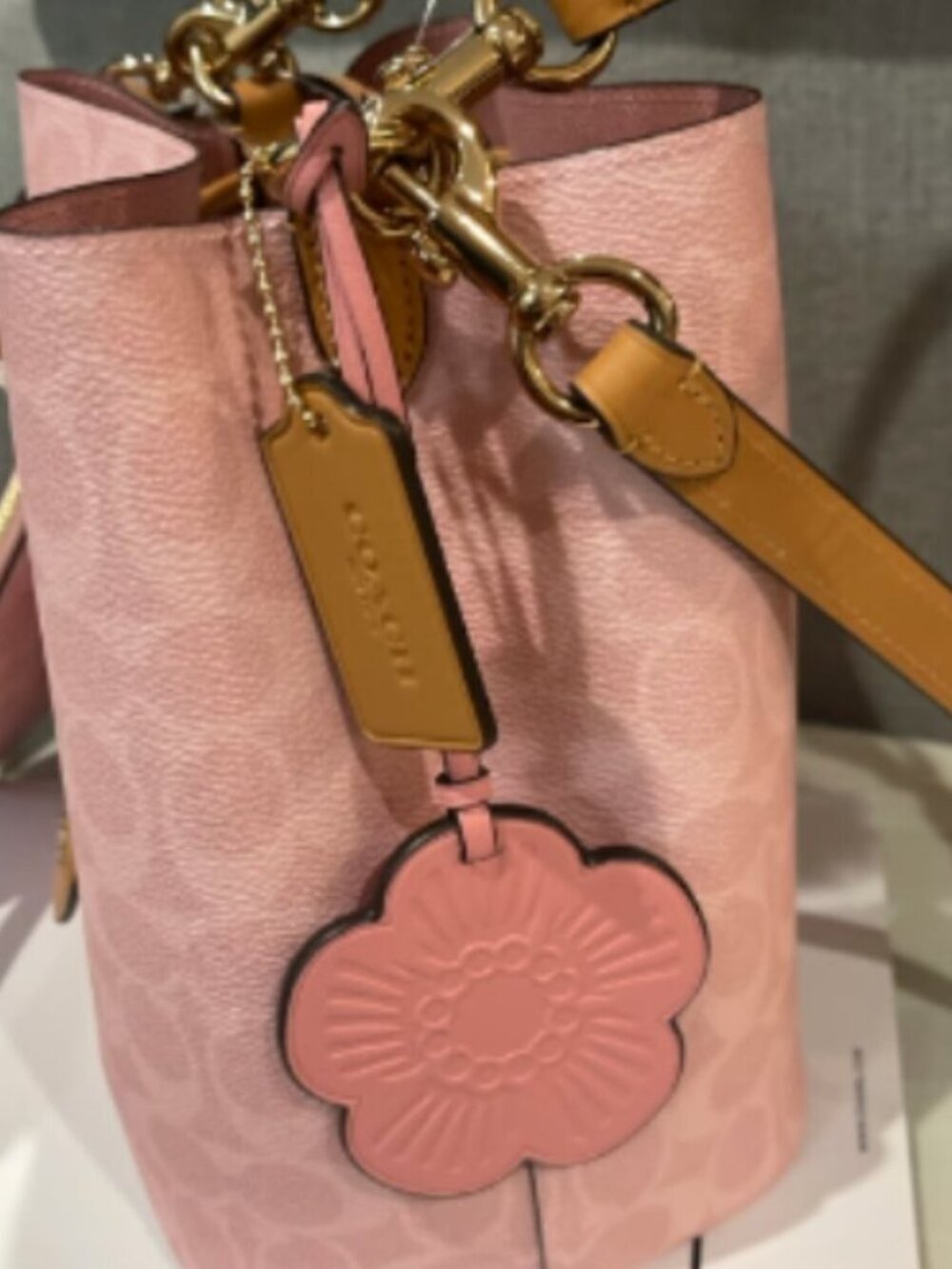 Coach Rowan Bucket Bag in Signature Canvas w/ Charms - Picture 4 of 6